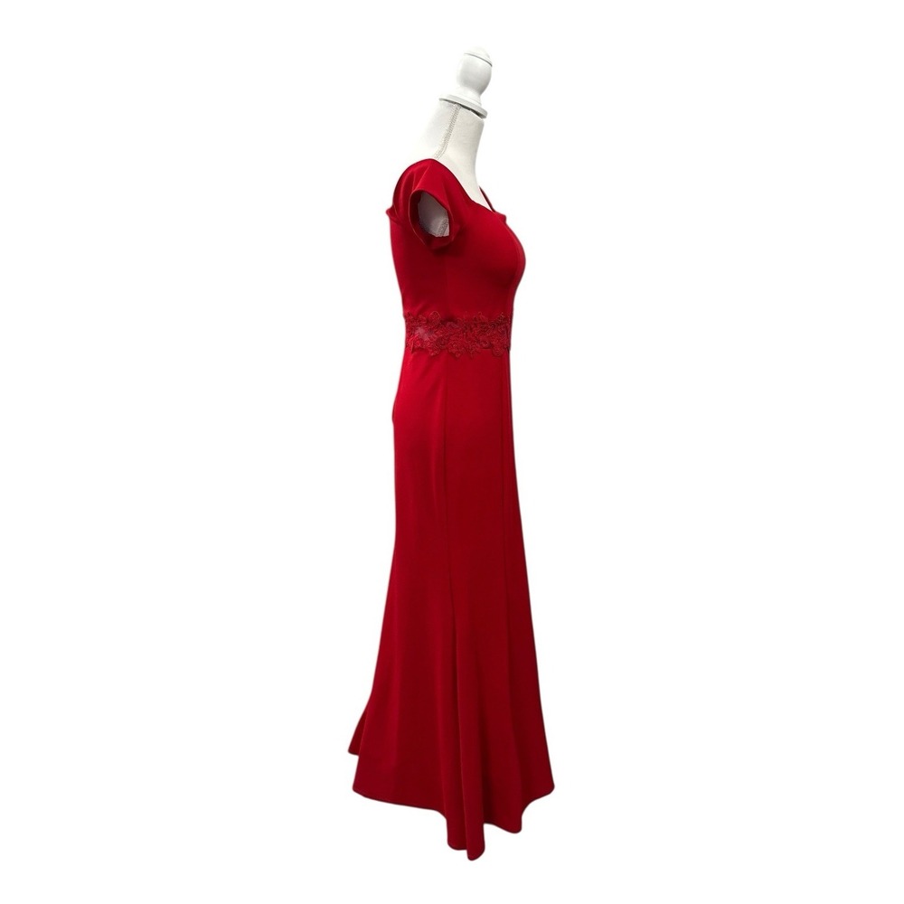 Sequin Hearts Jr's Sz 9 Red Off Shoulder Mermaid Prom Gown Elegant Formal Dress - Picture 4 of 14